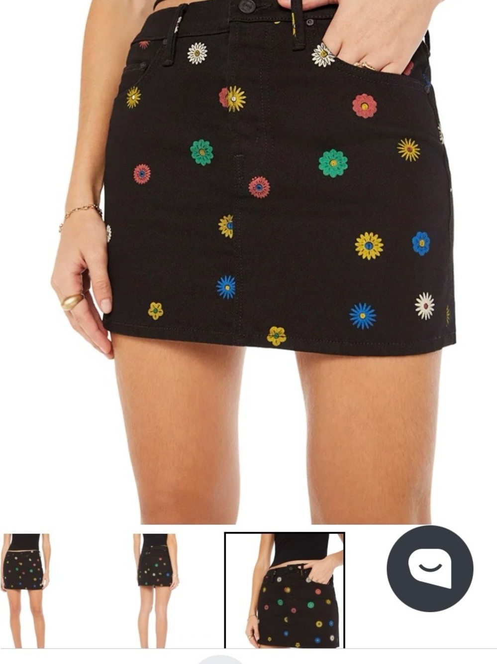 MOTHER The Vagabond Mini Skirt Fresh as A Daisy size 29